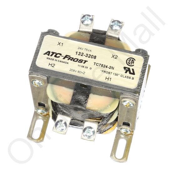 Nortec 132-3208 Transformer 75 VA 208 Volt Primary 24 Volt Secondary